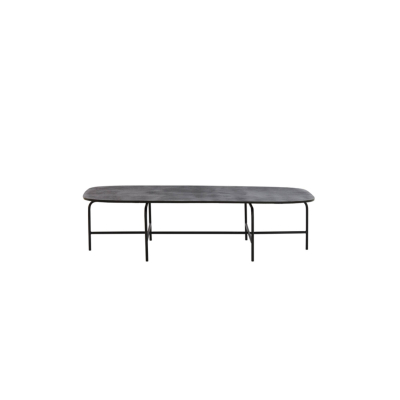 Salontafel 147x70x38 cm ZAPALA antiek zwart-mat zwart